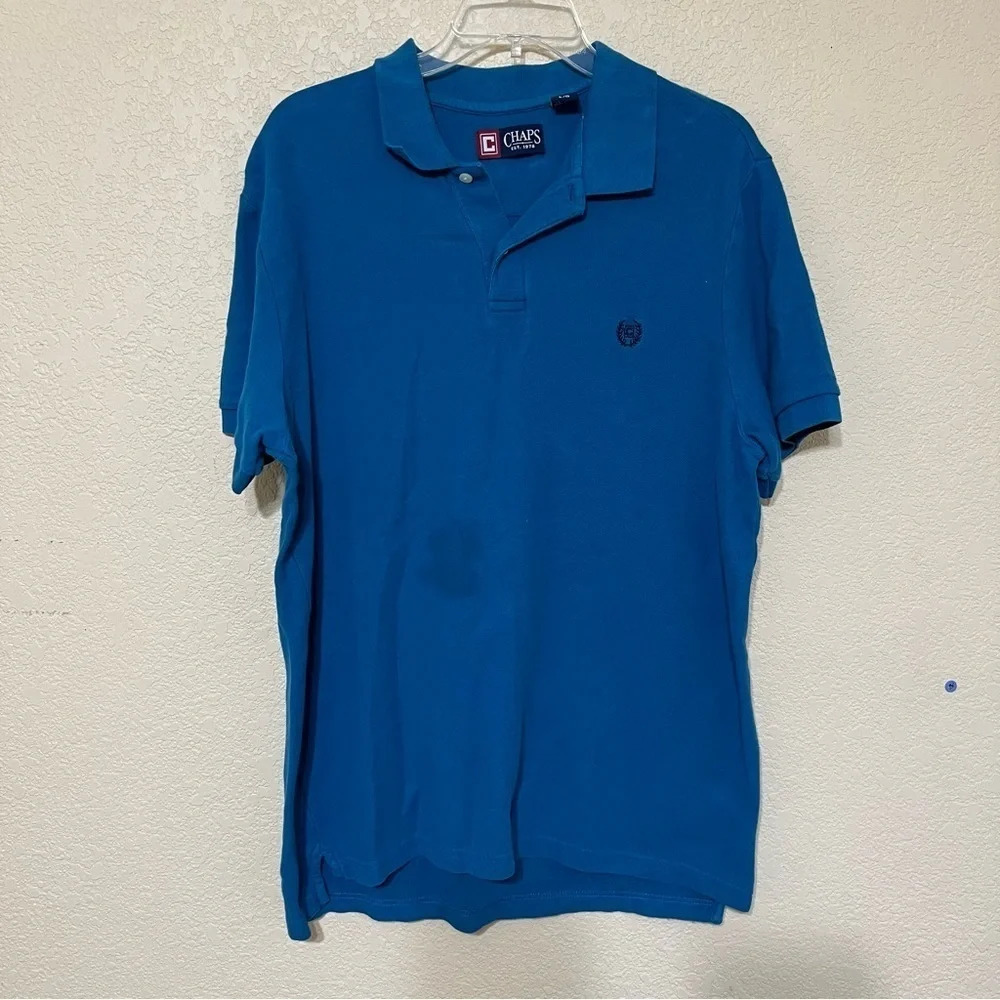 Chaps Blue Polo short sleeve size Large